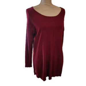 Long sleeve burgundy blouse